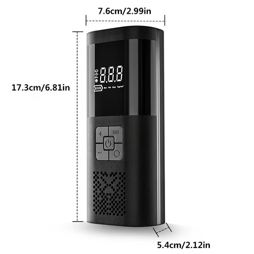 Aussie Garden Tools™ Portable Tyre Inflator 150 PSI, Digital Display, Wireless & USB Rechargeable