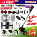 Aussie Garden Tools™ 36V Cordless Grass Trimmer, 2500W High-Power Brush Cutter