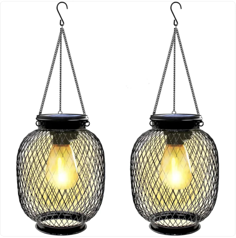 Modern Solar-Powered Hanging Garden Lamp