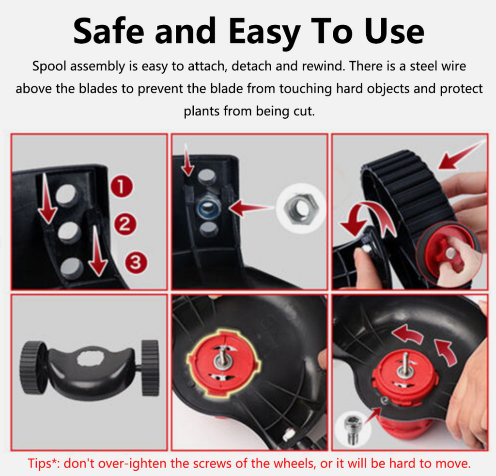 Aussie Garden Tools™ 36V Cordless Grass Trimmer, 2500W High-Power Brush Cutter