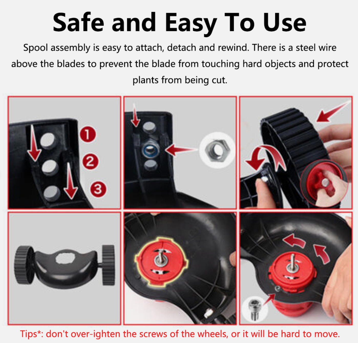 Aussie Garden Tools™ 36V Cordless Grass Trimmer, 2500W High-Power Brush Cutter