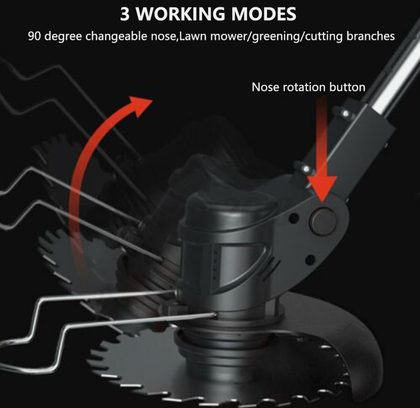 Aussie Garden Tools™ 36V Cordless Grass Trimmer, 2500W High-Power Brush Cutter