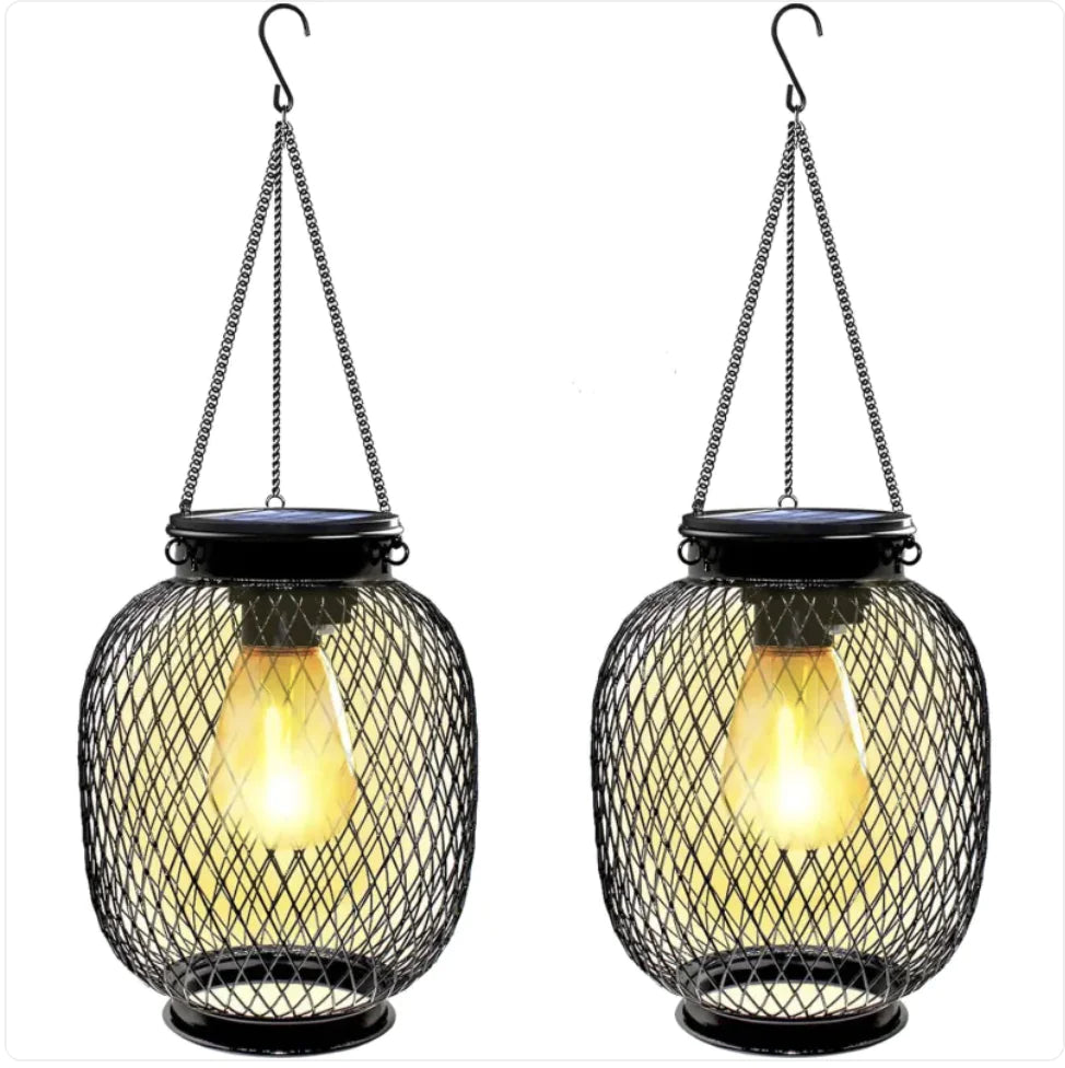 Modern Solar-Powered Hanging Garden Lamp