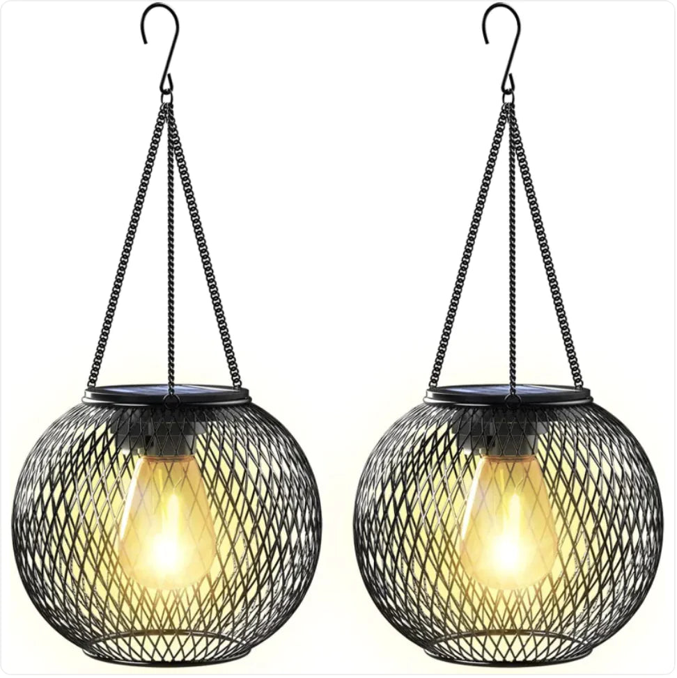 Modern Solar-Powered Hanging Garden Lamp