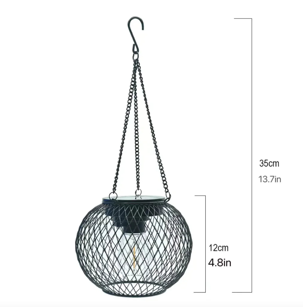 Modern Solar-Powered Hanging Garden Lamp